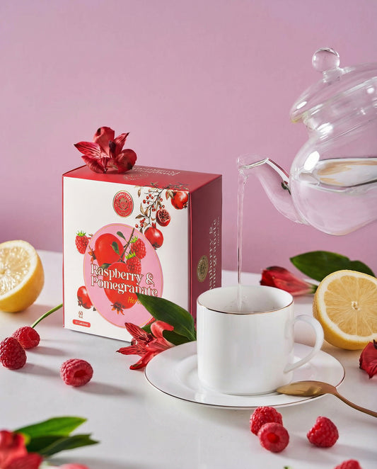 شاي الرمان والتوت الاحمر