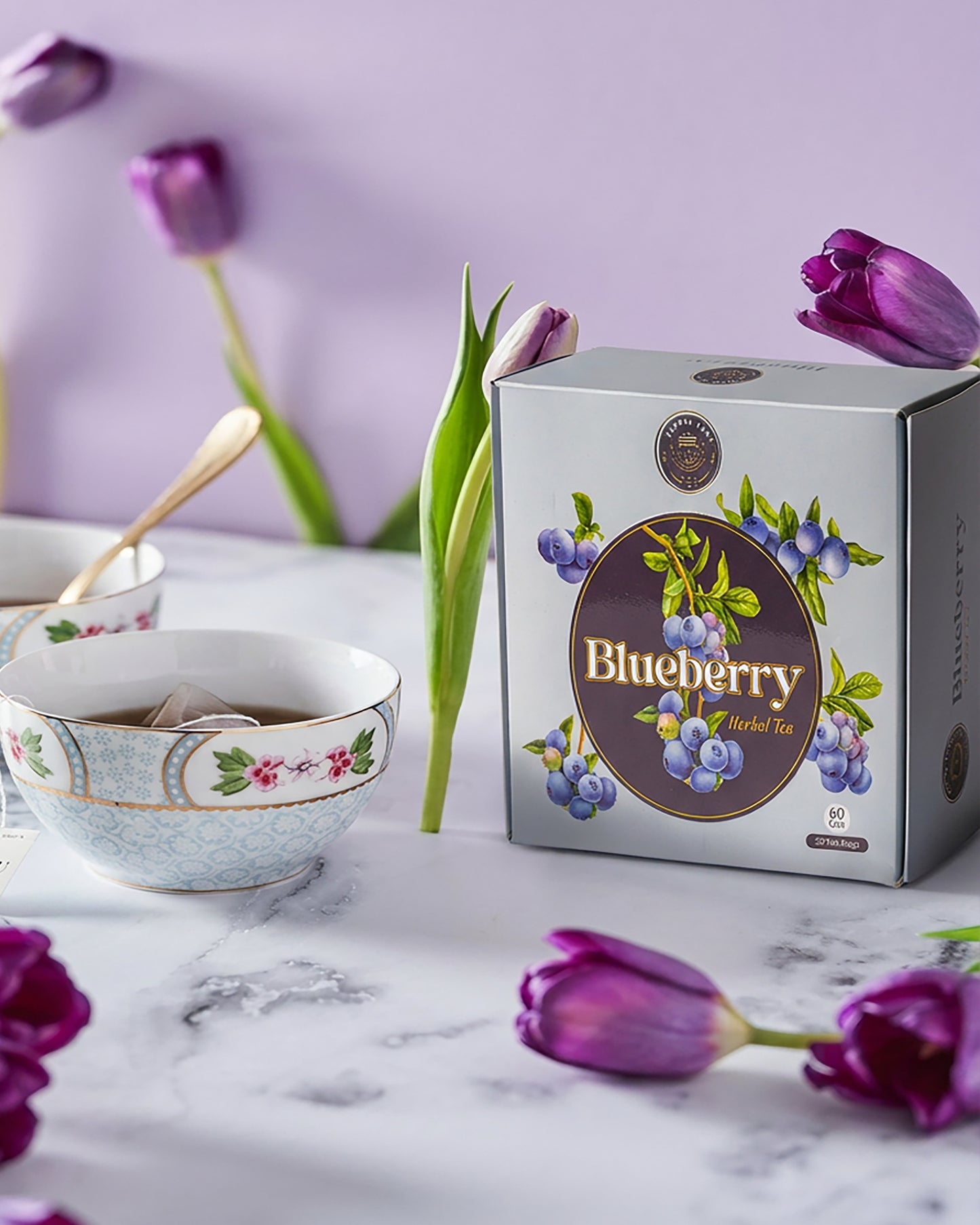 شاي التوت الازرق